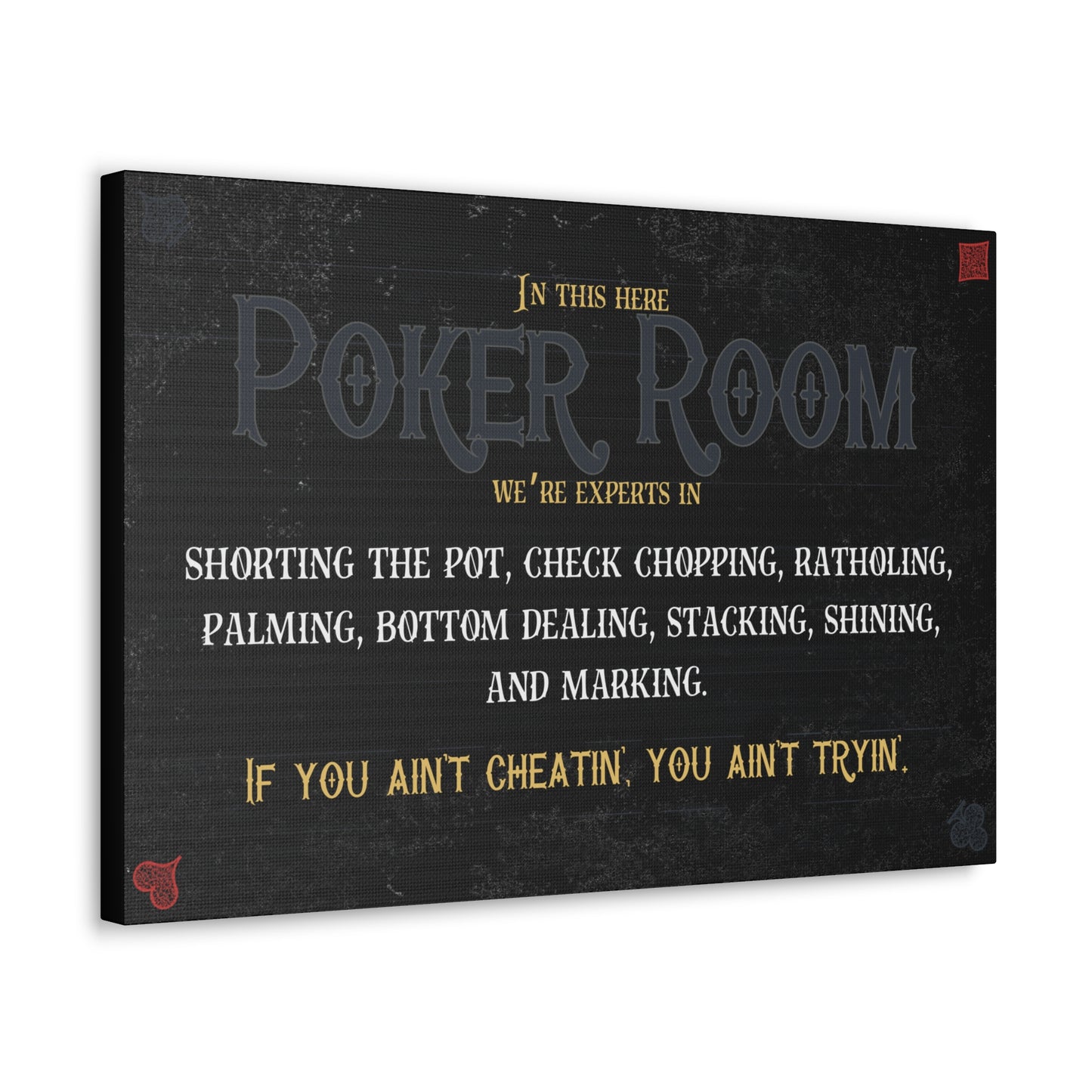 Poker Room Cheating wall art accent decor