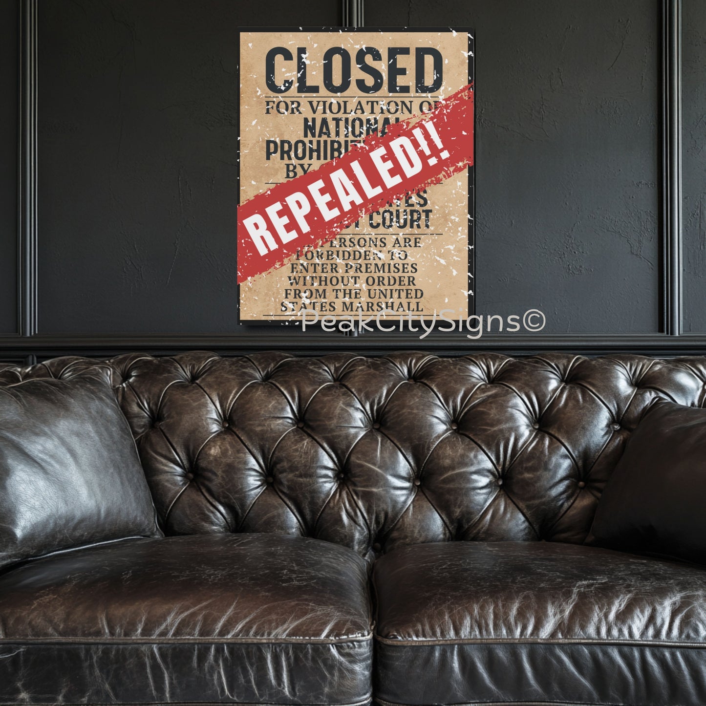 Prohibition Repealed aluminum accent decor wall art