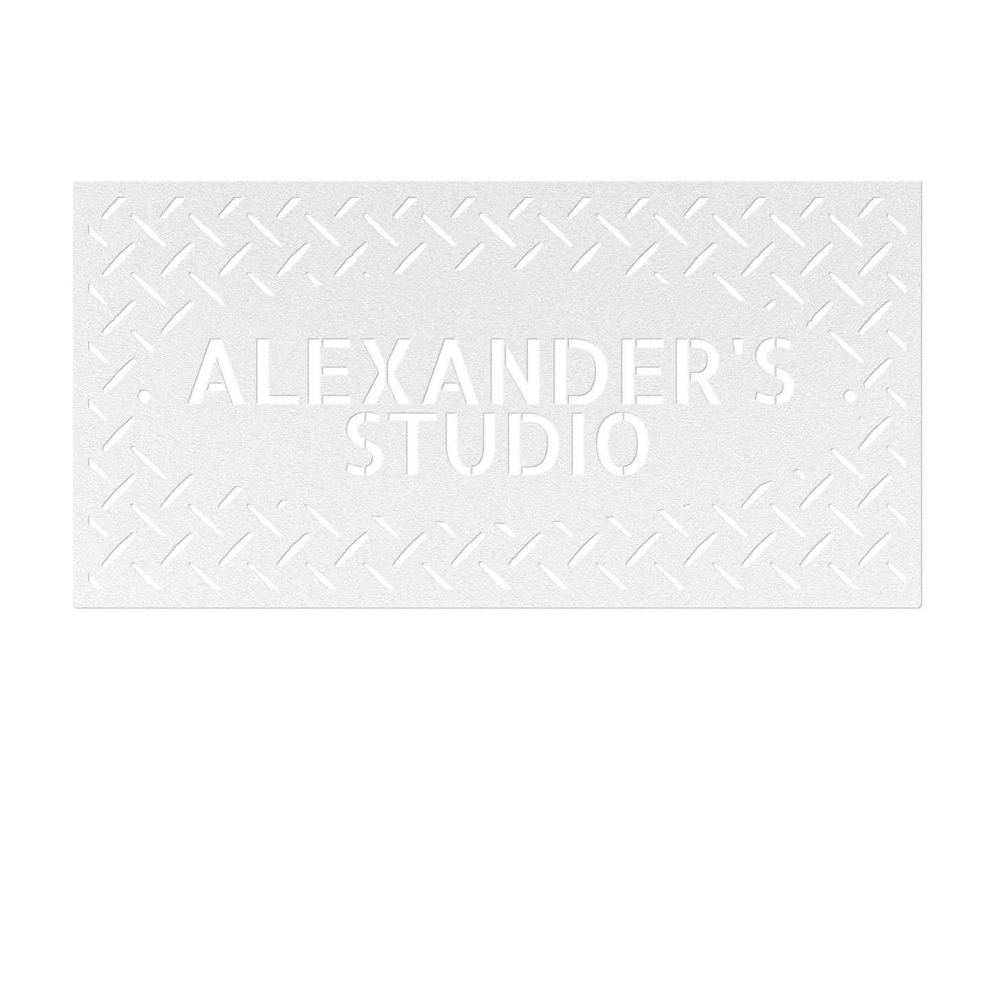 Personalized Studio Metal Wall Art accent decor | Treadplate