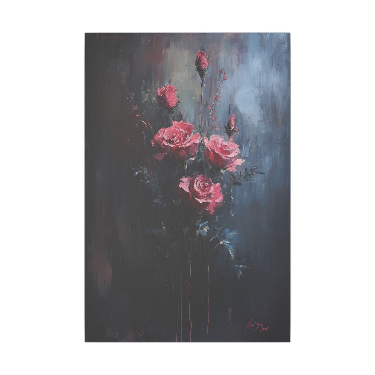 Dusky roses canvas wall decor