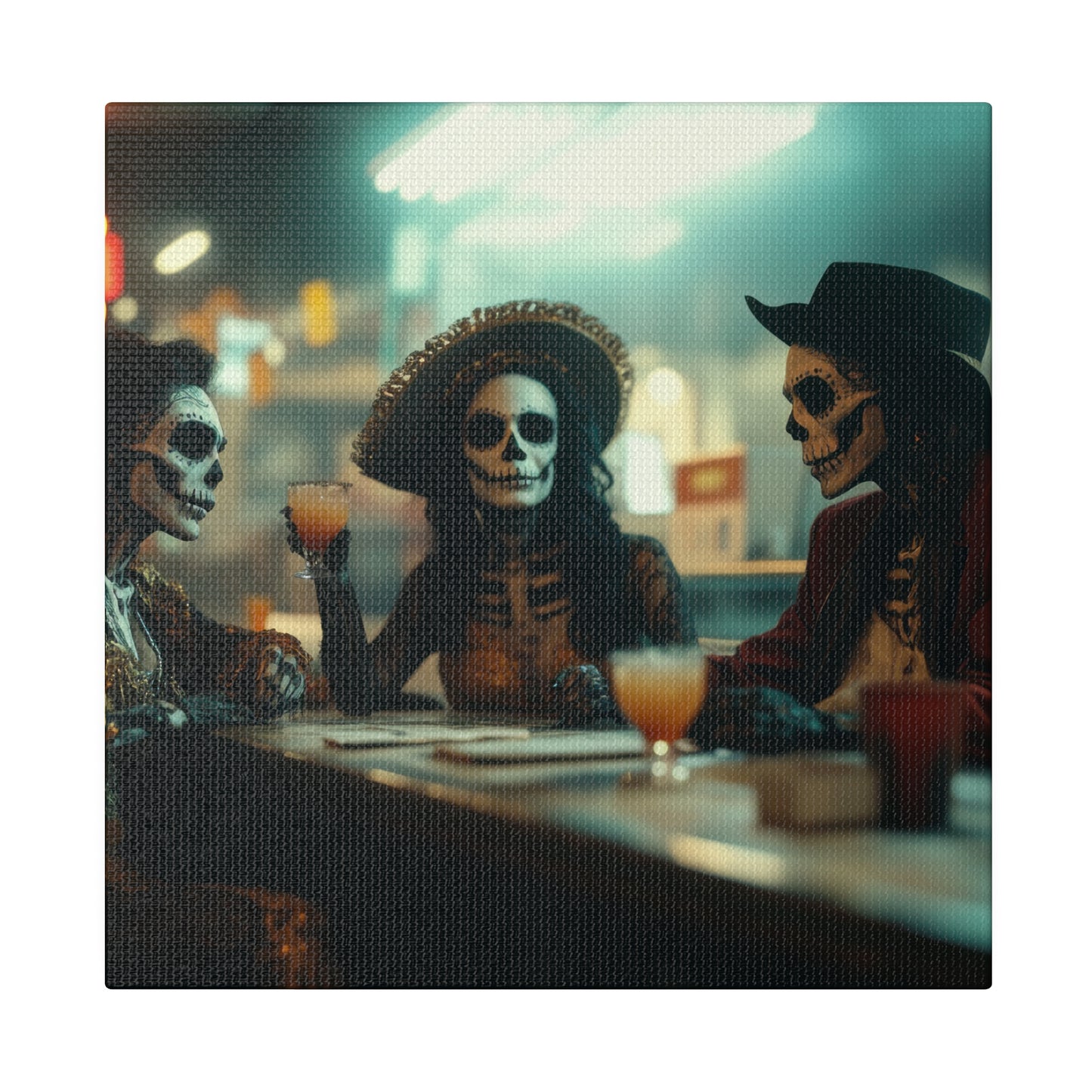 Margarita, Day of the dead accent decor, Dia de los Muertos canvas wall art, canvas wall decor