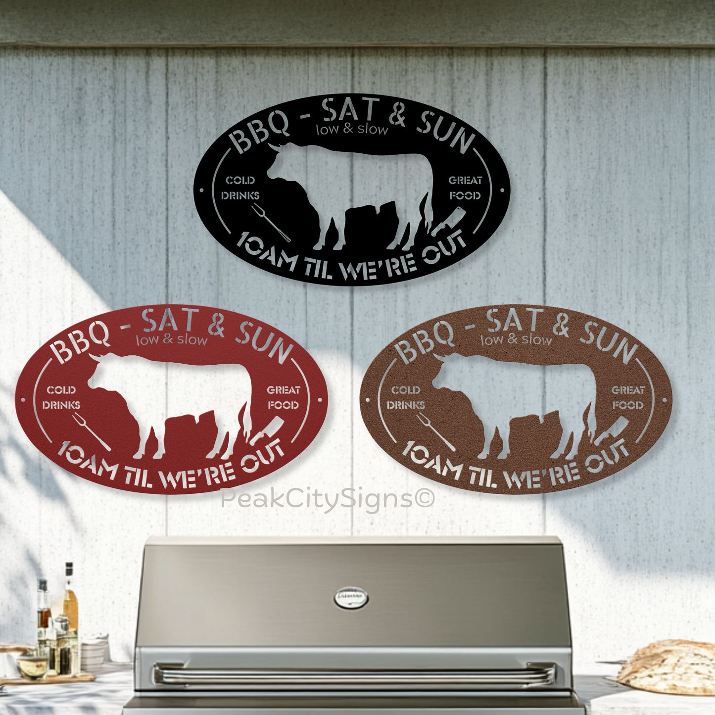 BBQ Beef metal sign, barbeque wall sign for outdoor, large bbq sign, barbeque wall art decor, gift