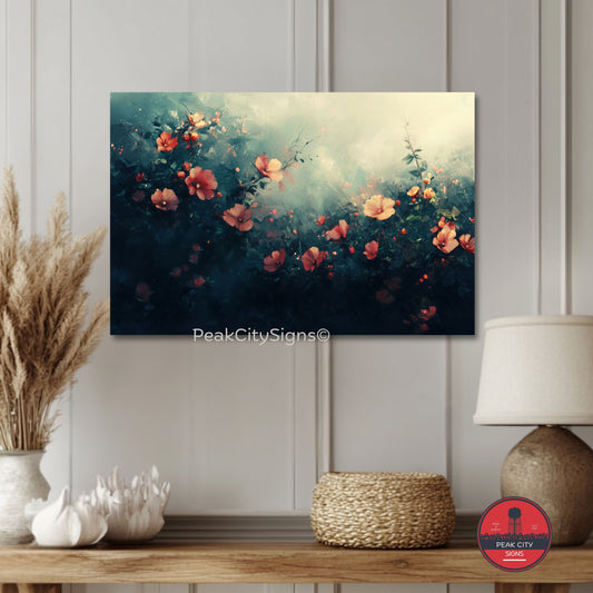 Early morning hibiscus canvas wall decor