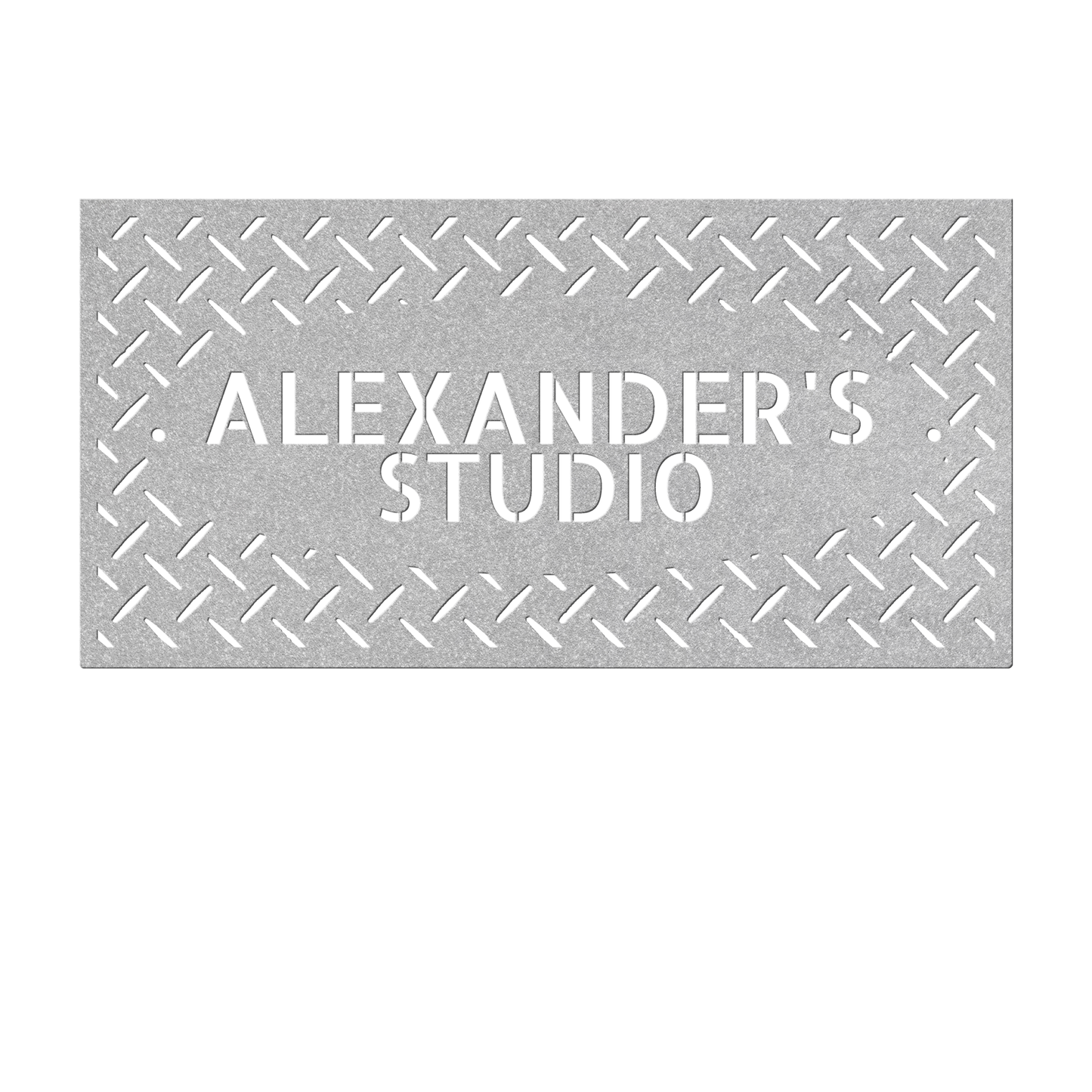 Personalized Studio Metal Wall Art accent decor | Treadplate